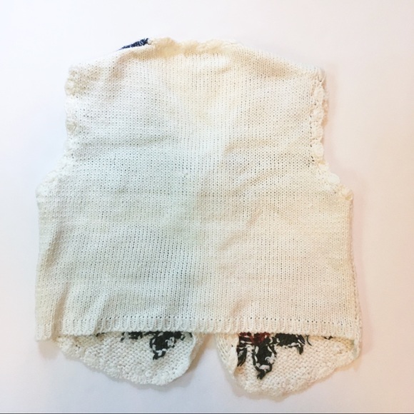 Vintage Cabin Creek Floral Sweater Vest White Blue Pink - Picture 2 of 4